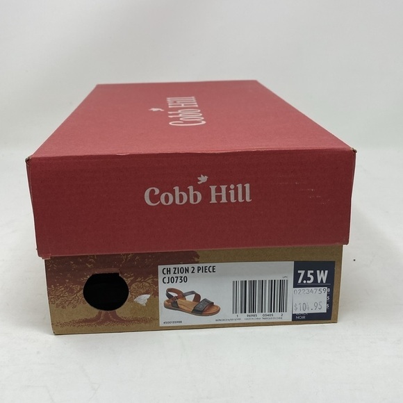 Women’s Cobb Hill Zion 2 Piece Leather Sandals Black WIDE - Picture 8 of 8